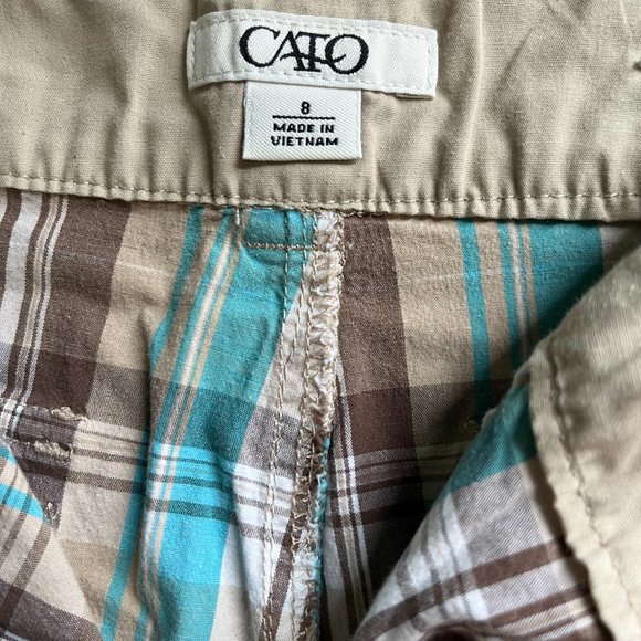 Cato women's Bermuda shorts plaid size 8 - Picture 4 of 5